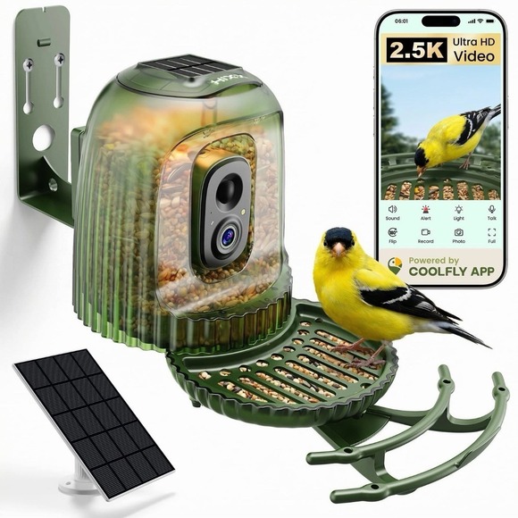 HIXX Other - Smart Bird Feeder With 4MP Camera AI Auto Capture Video Green